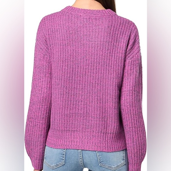 Monrow Women's Wool Cashmere Spacedye Sweater Acai MONROW – Medium – NWT - Picture 5 of 8